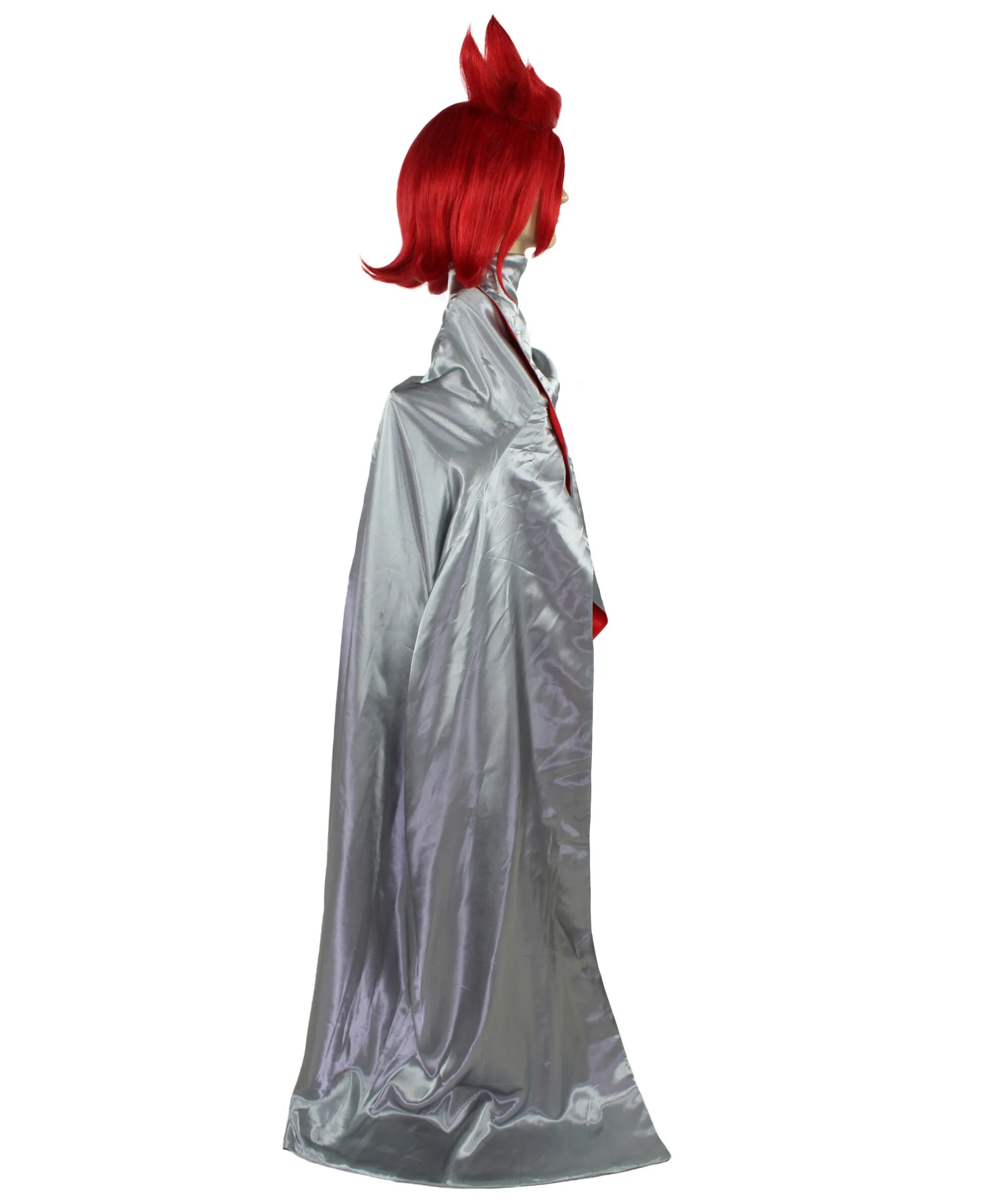 HPO Adult Men's Japanese Manga Red Prince Wig with Cape| Perfect for Halloween| Flame-retardant Synthetic Material