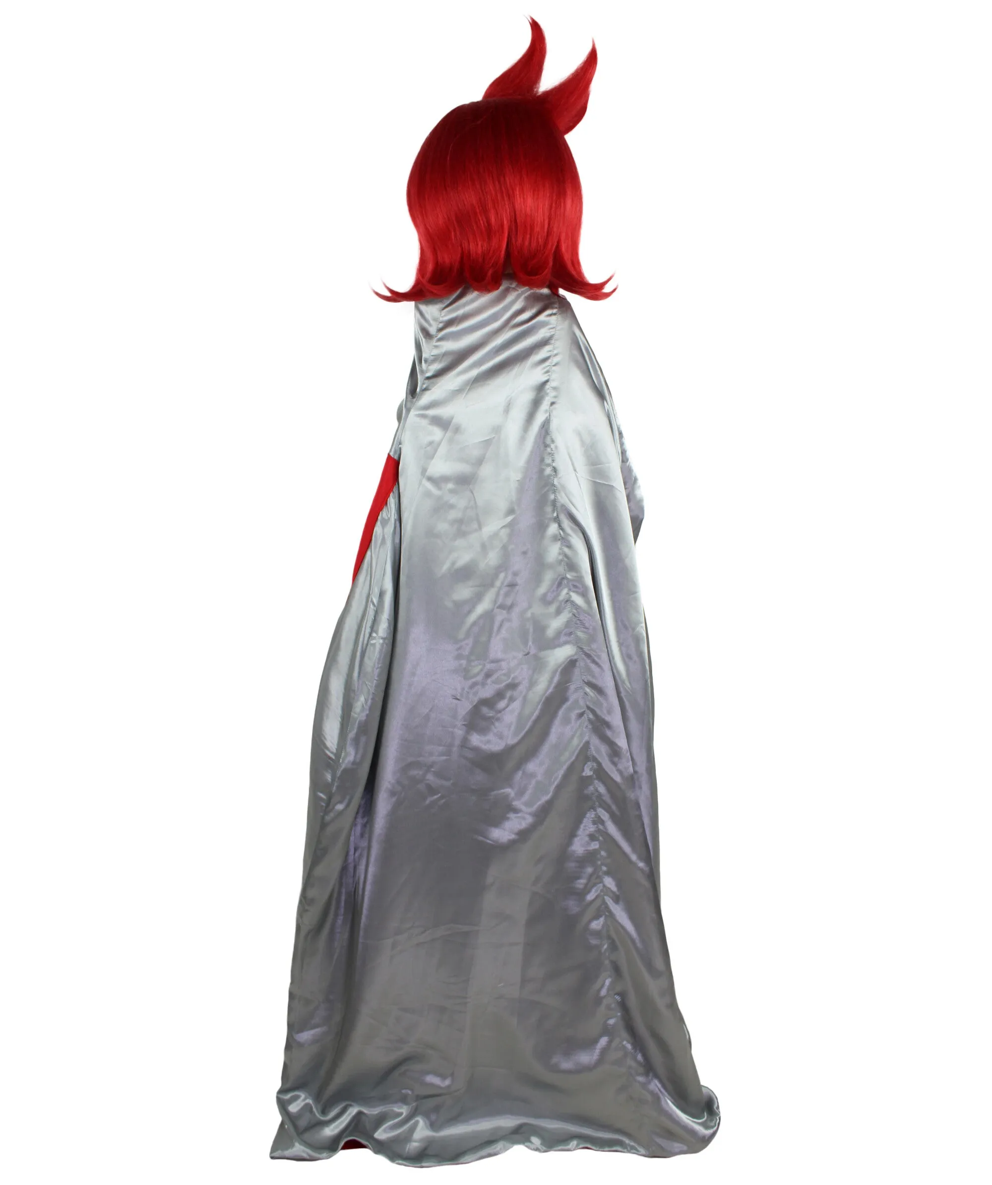 HPO Adult Men's Japanese Manga Red Prince Wig with Cape| Perfect for Halloween| Flame-retardant Synthetic Material