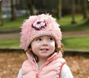 Infant & Little Girls Flower Power Yarn Winter Hat