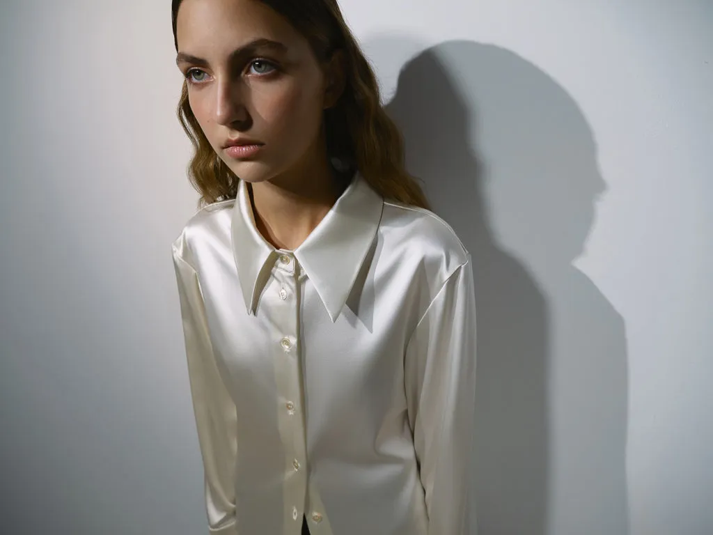 Ivory viscose shirt