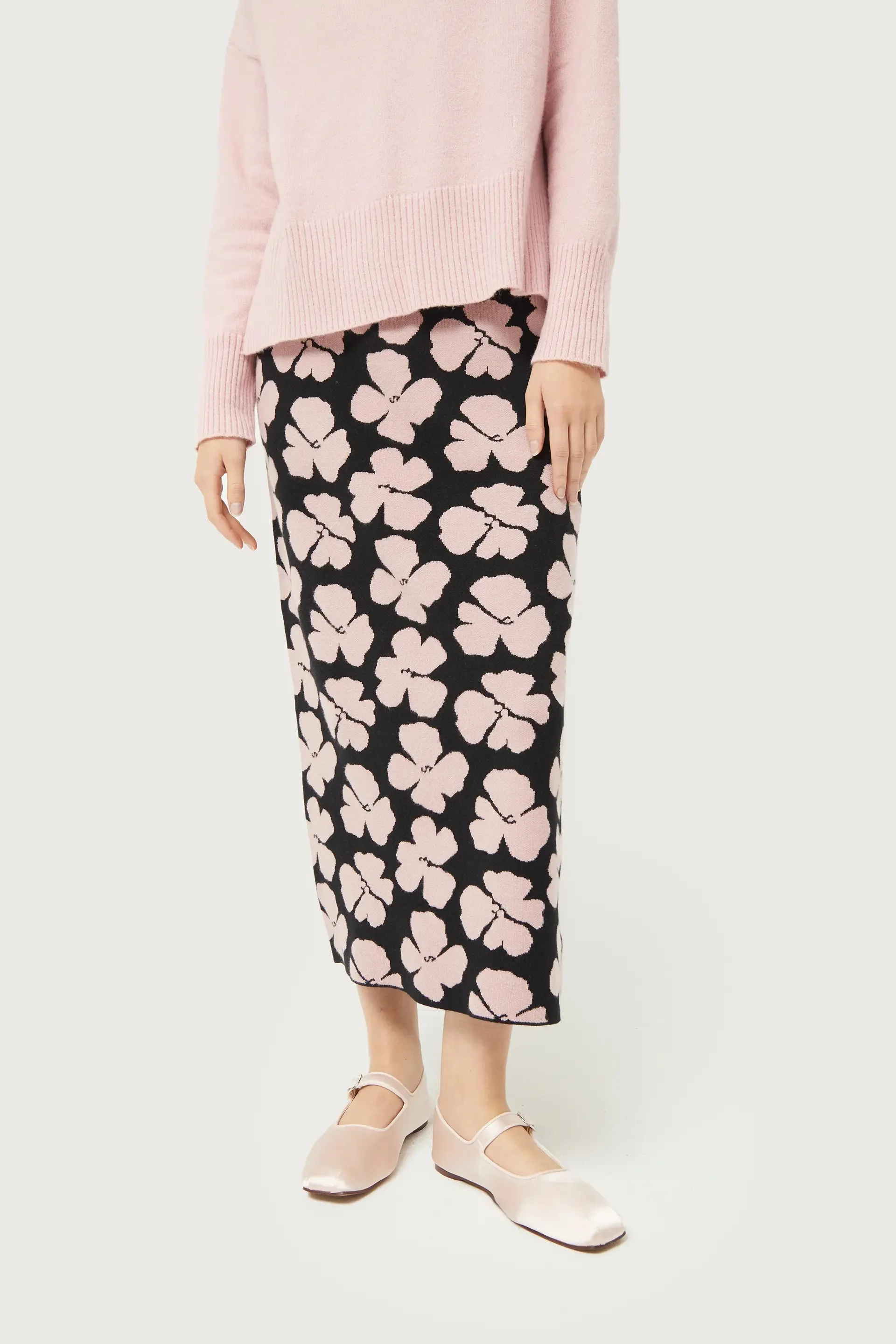 Jacinto Floral Print Jacquard Skirt