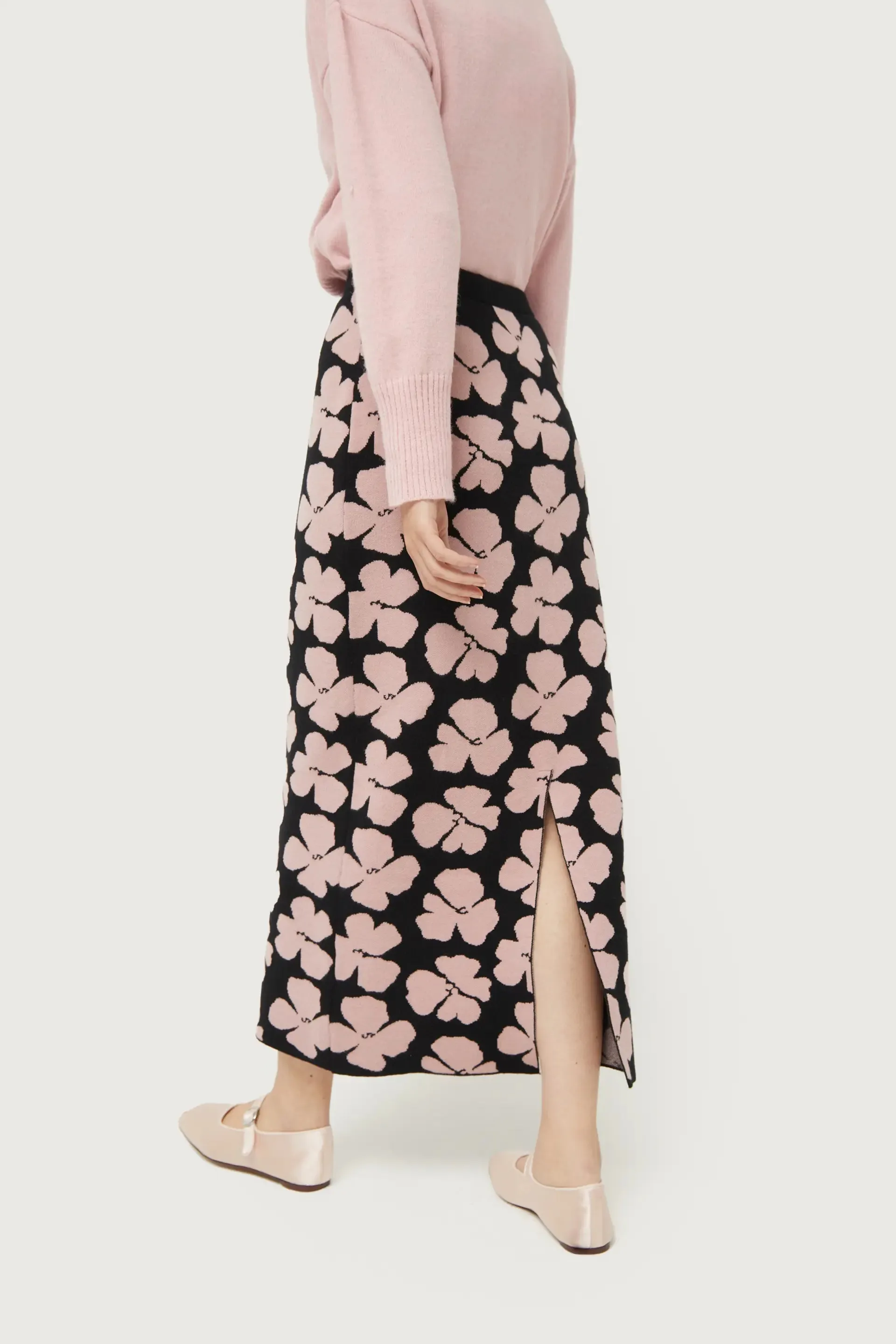 Jacinto Floral Print Jacquard Skirt