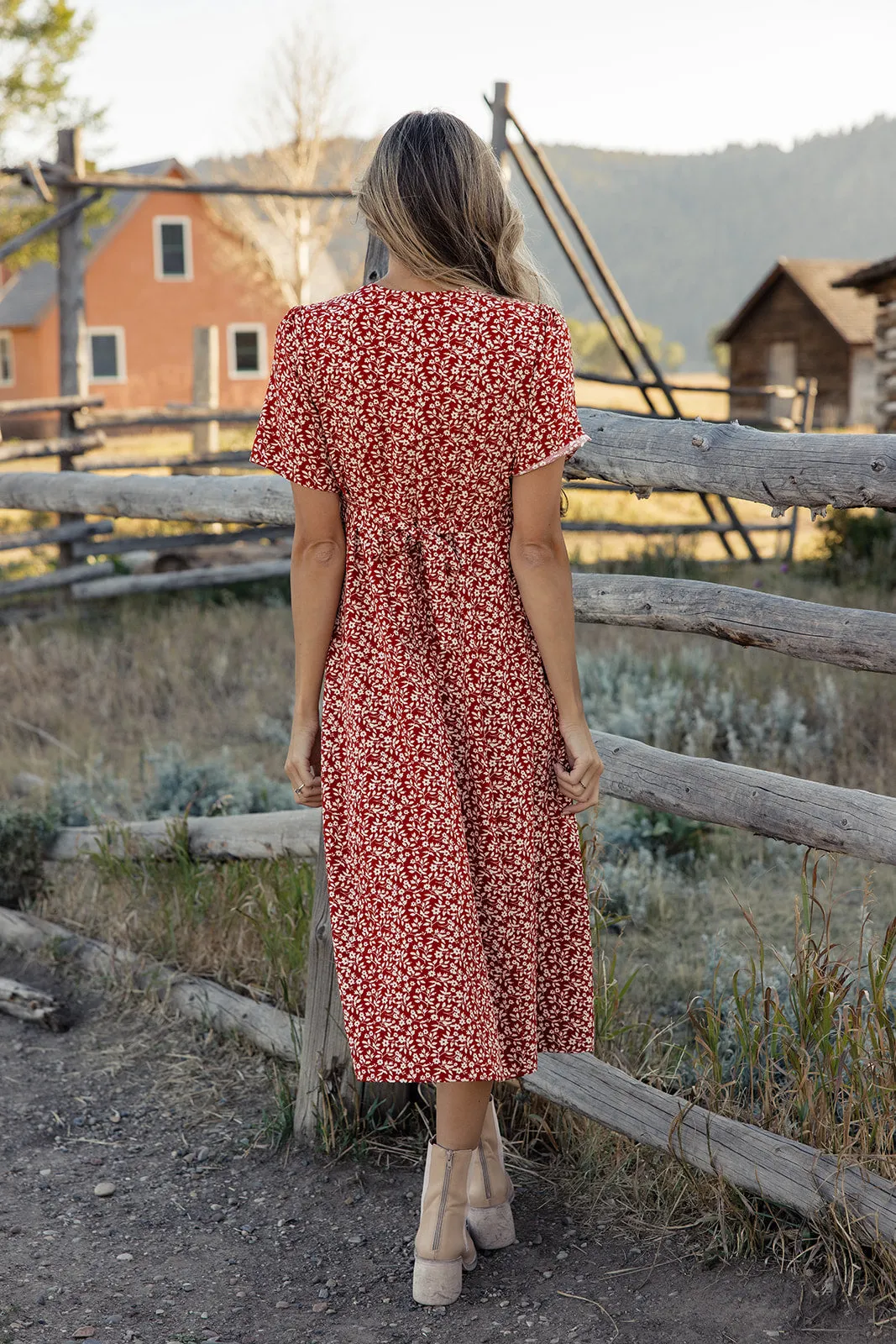 Janie Button Down Floral  Dress