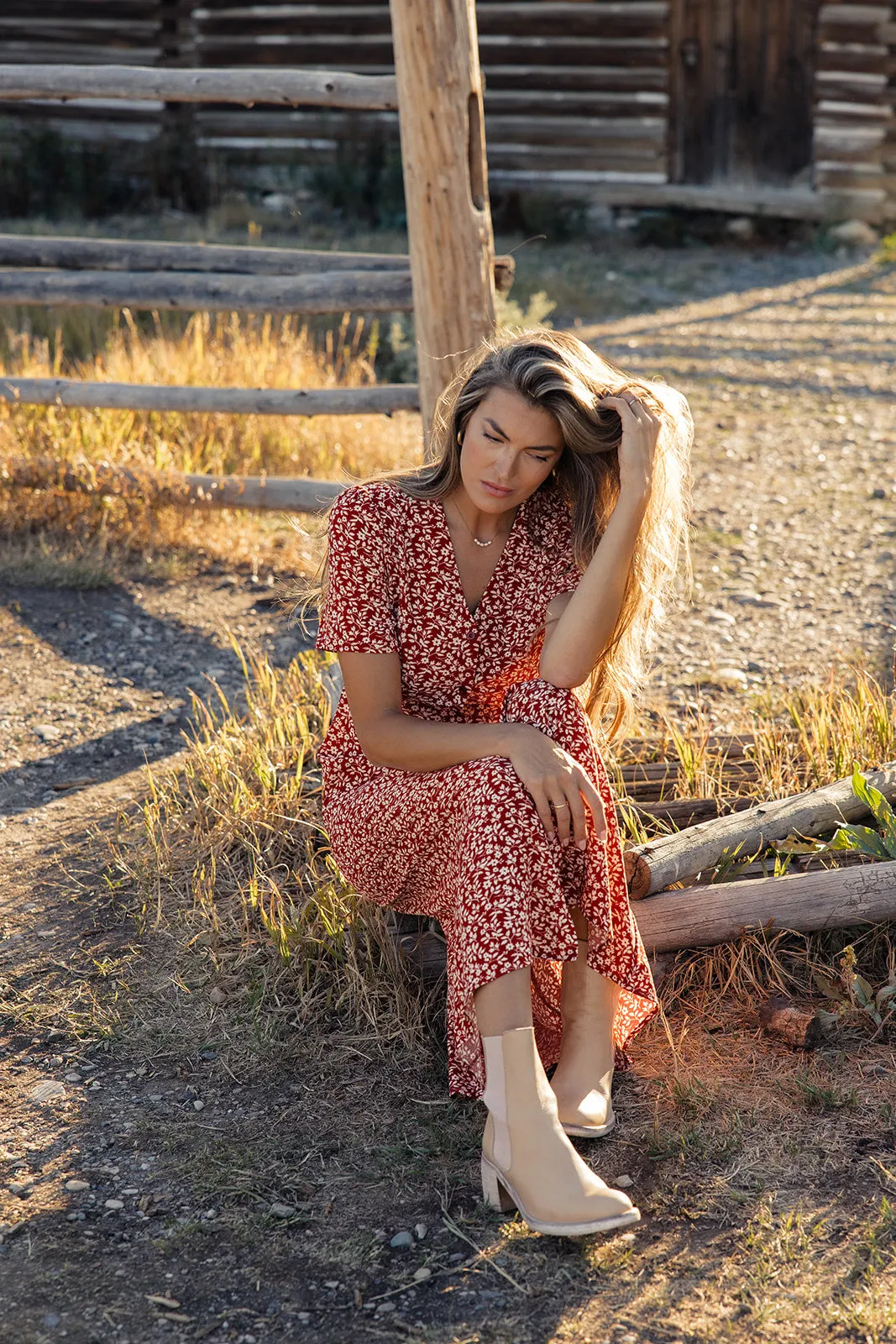 Janie Button Down Floral  Dress