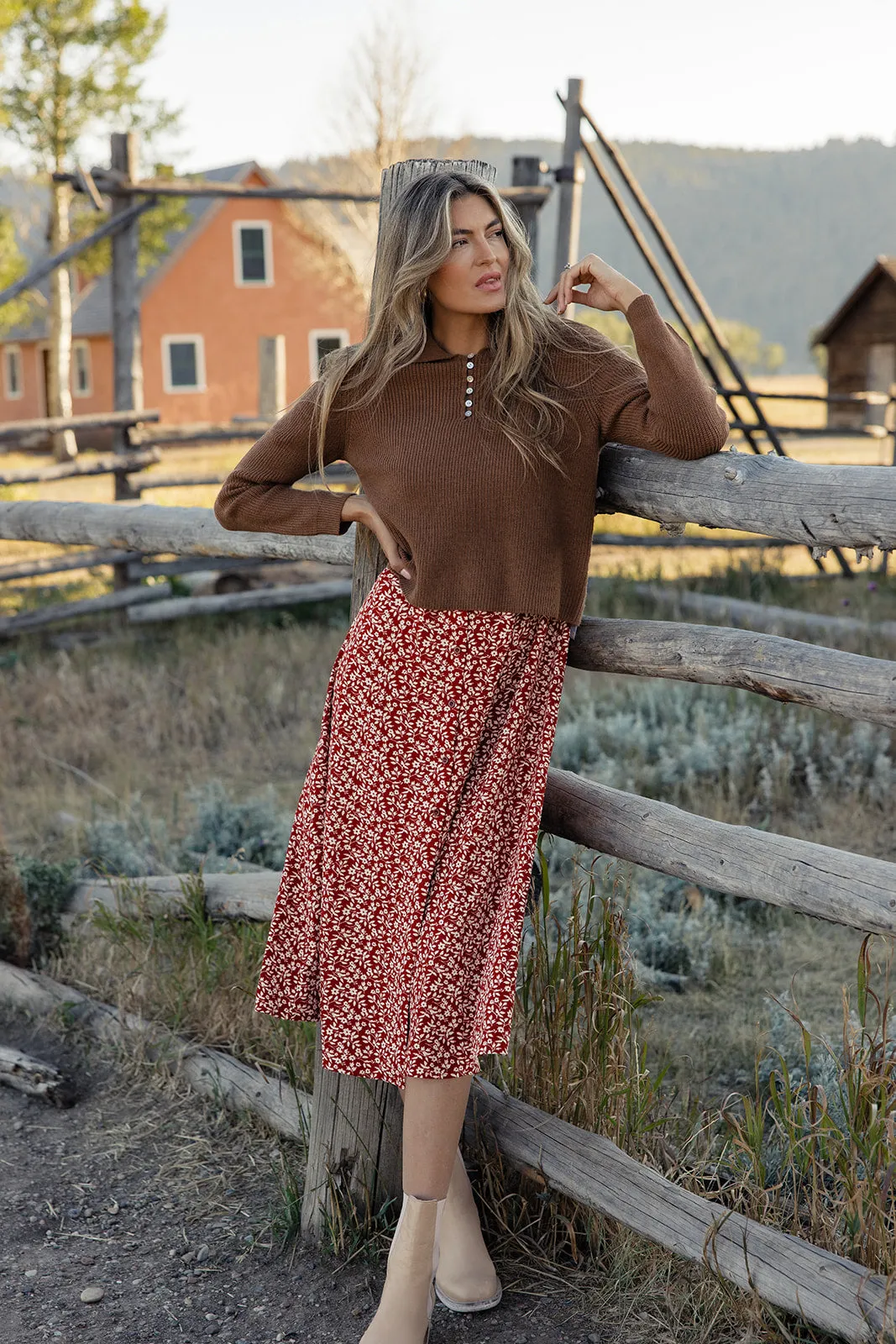 Janie Button Down Floral  Dress