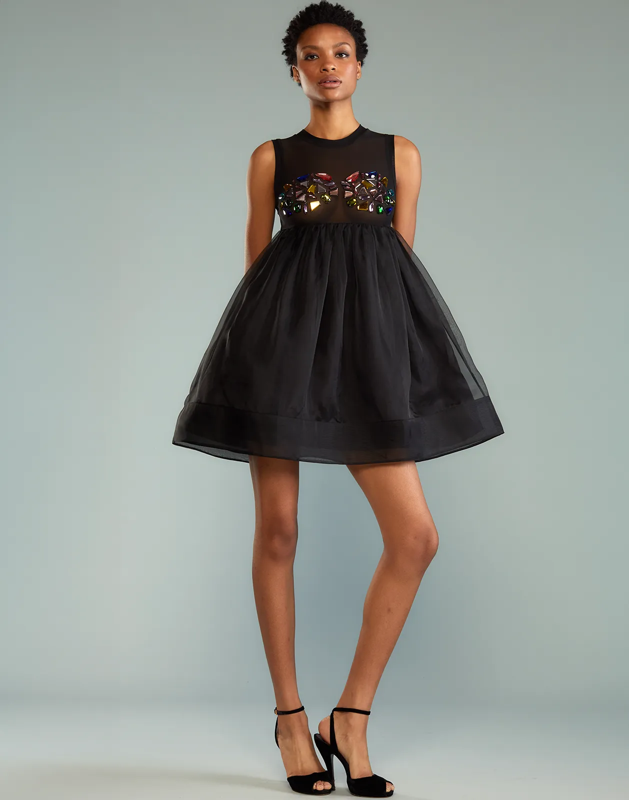 Jewel Cascade Peplum Dress