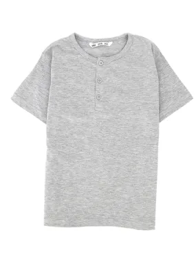 Kids Boy Henley Top,Grey