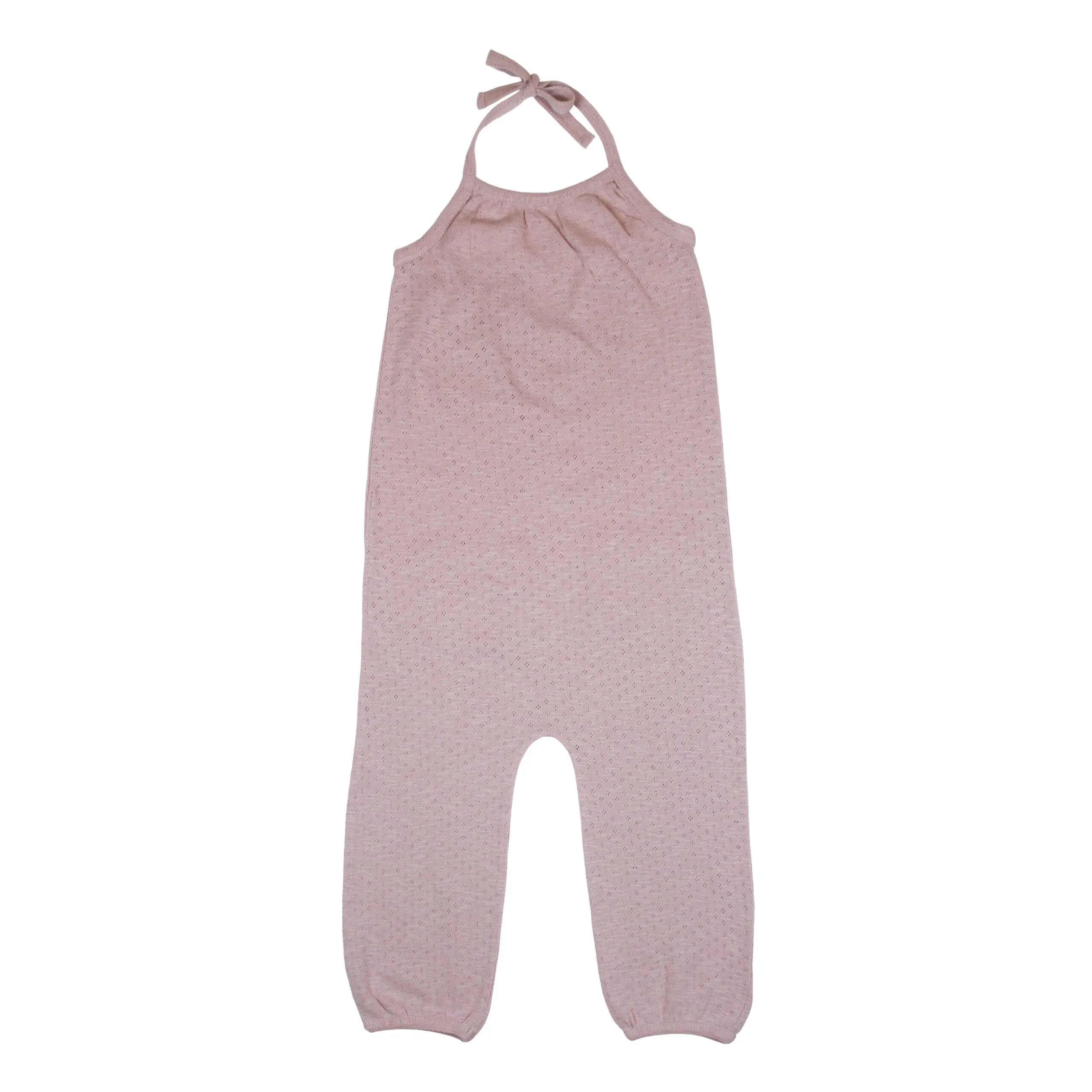 Kids' Pointelle Tie Halter Rompers