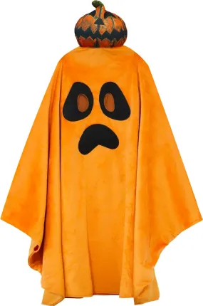 Kids Pumpkin Ghost Cape 2022 Halloween Costume