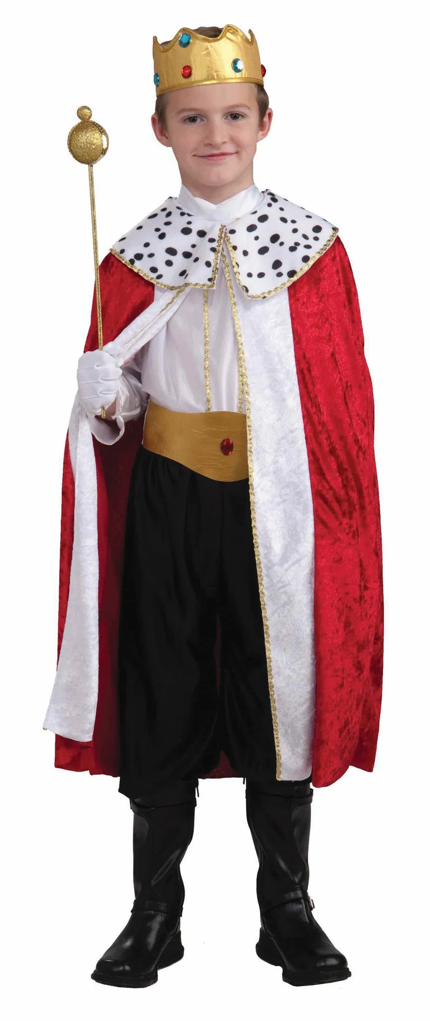 Kids Red Regal King Costume