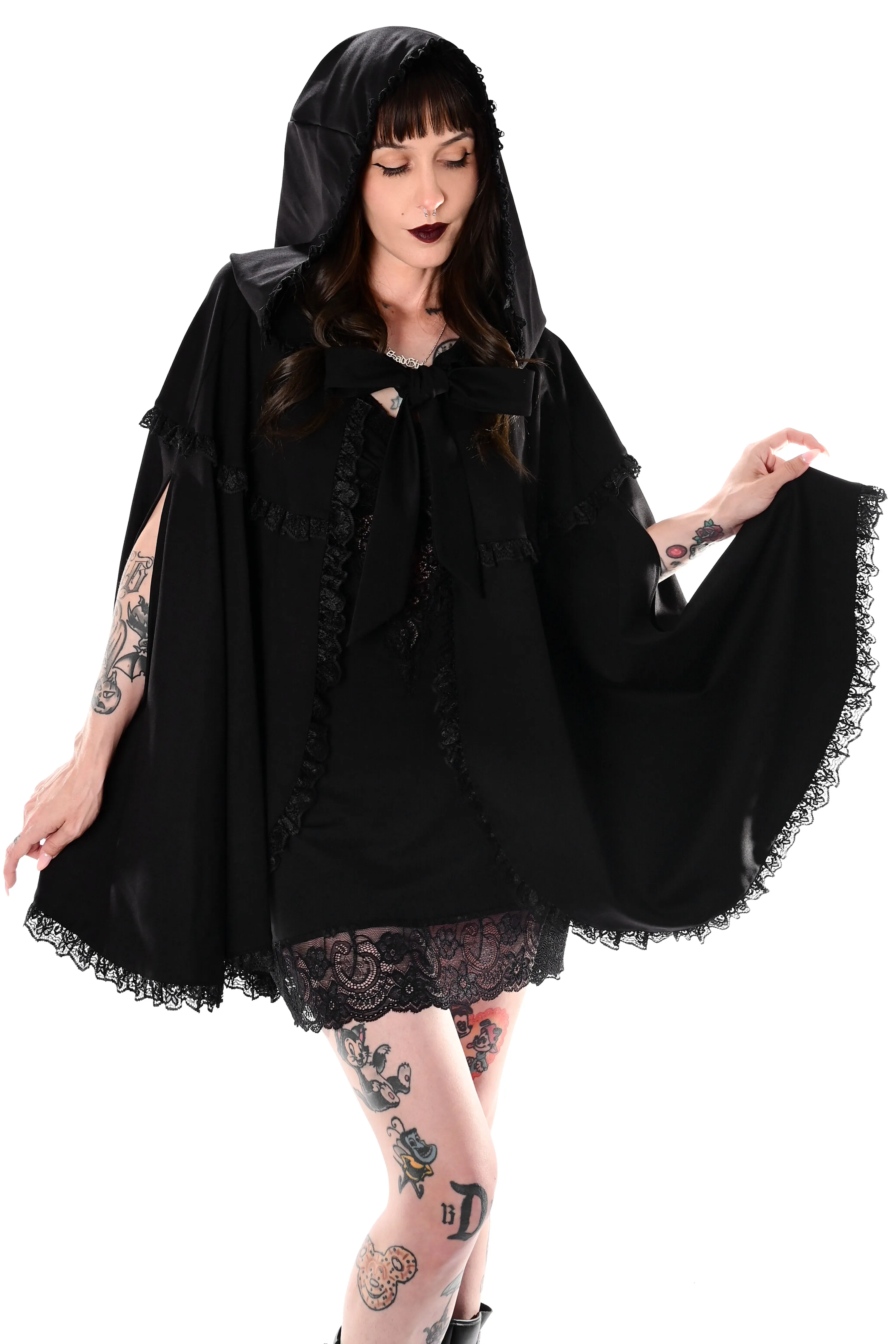 Kiki Lace Trim Cape