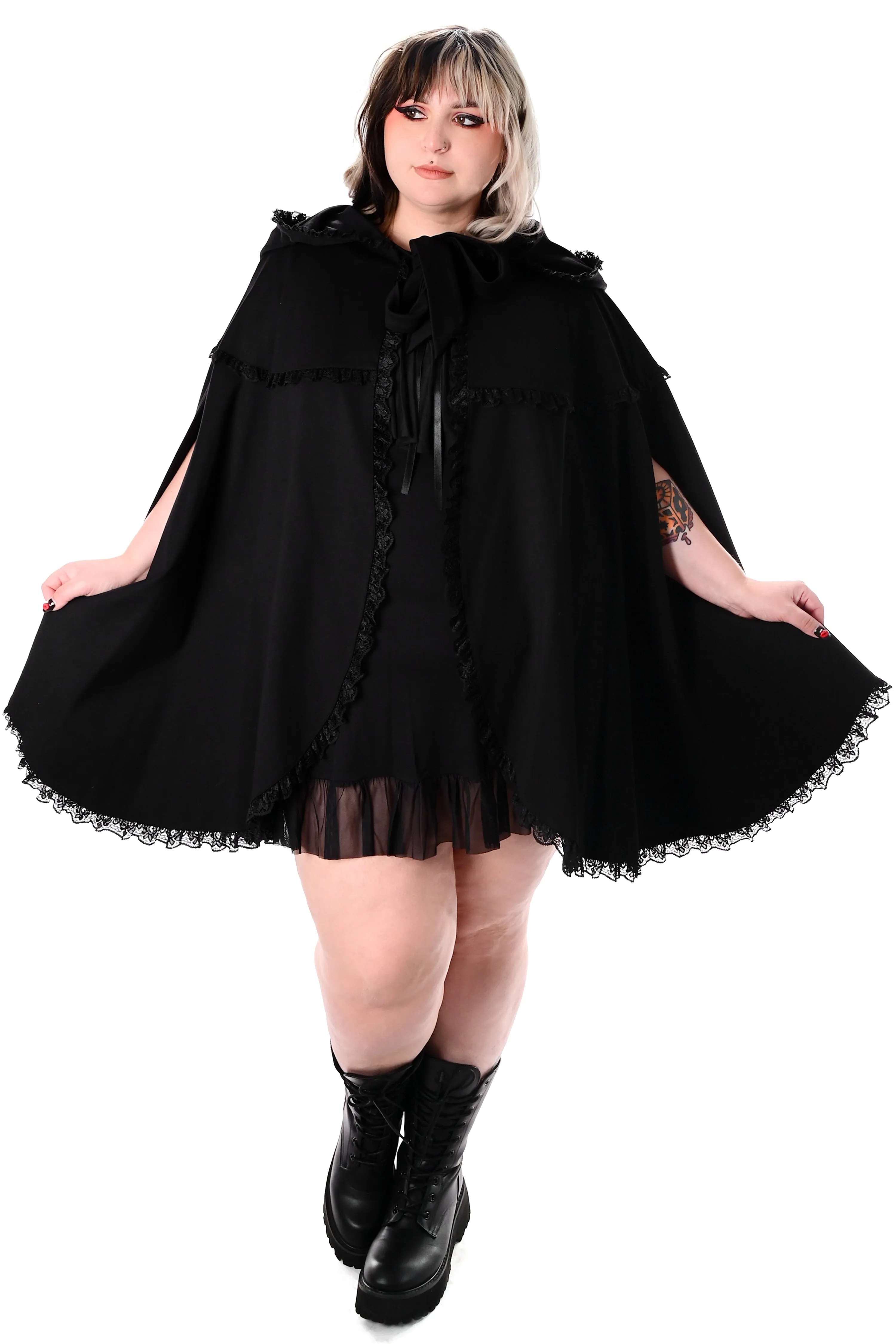 Kiki Lace Trim Cape