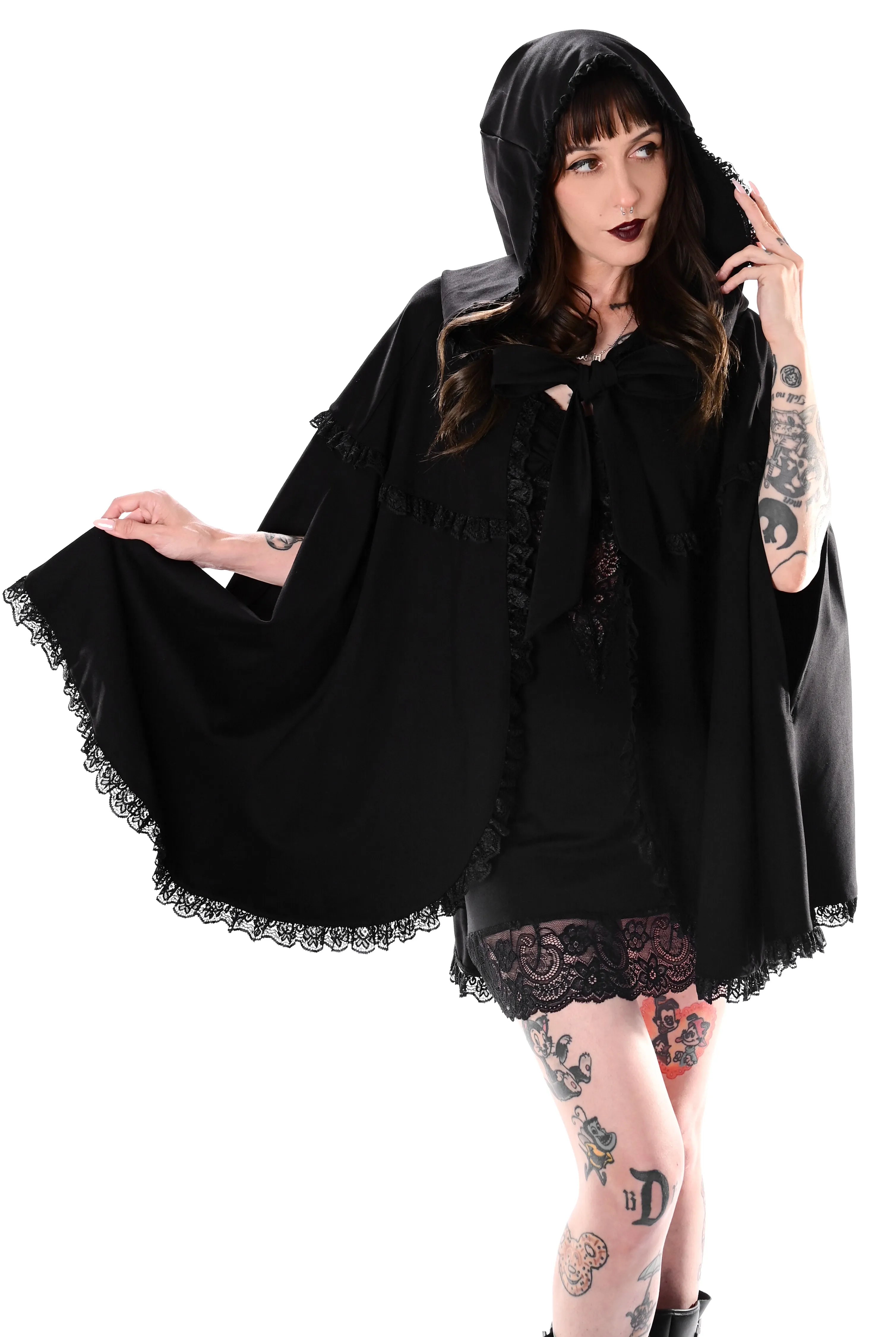 Kiki Lace Trim Cape