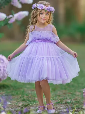 Lavender Haze Belted Tutu Dress