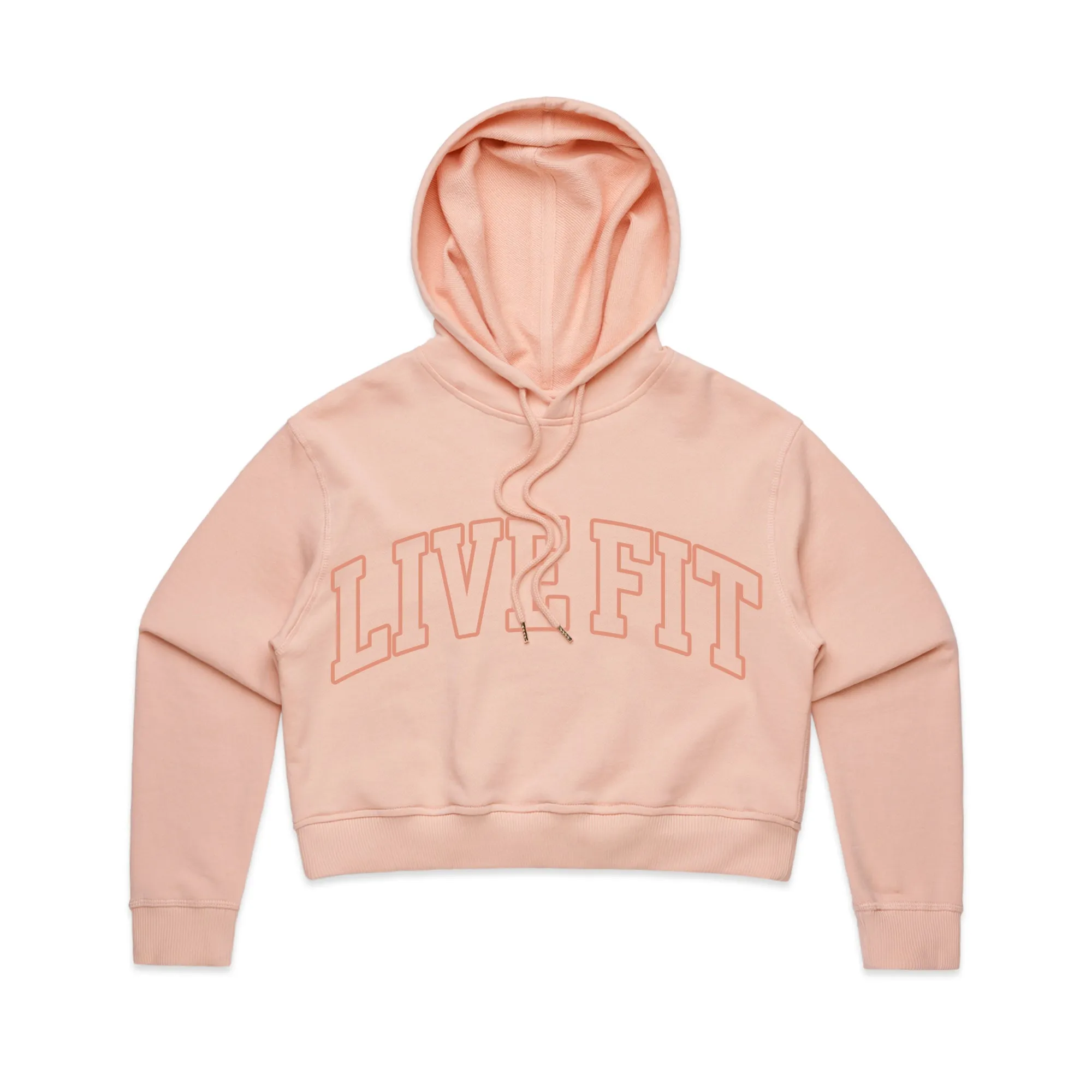 Letterman Crop Hoodie - Bubblegum