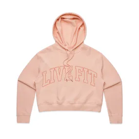 Letterman Crop Hoodie - Bubblegum