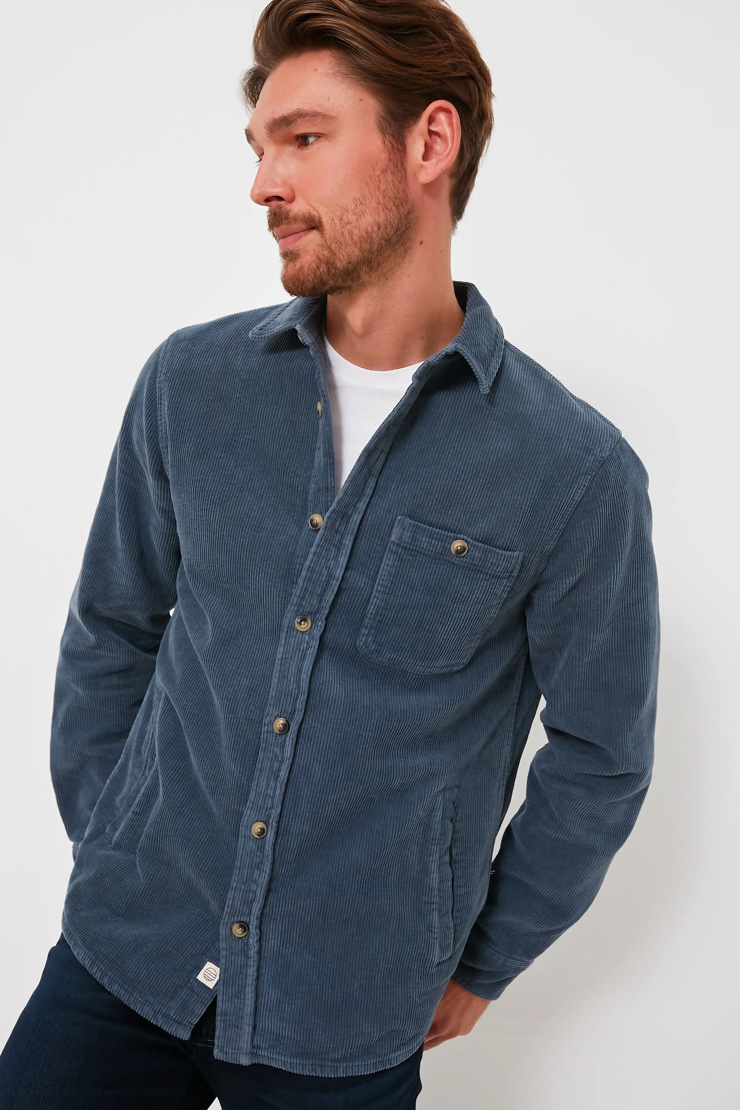 Light Indigo Max Broken In Corduroy Overshirt