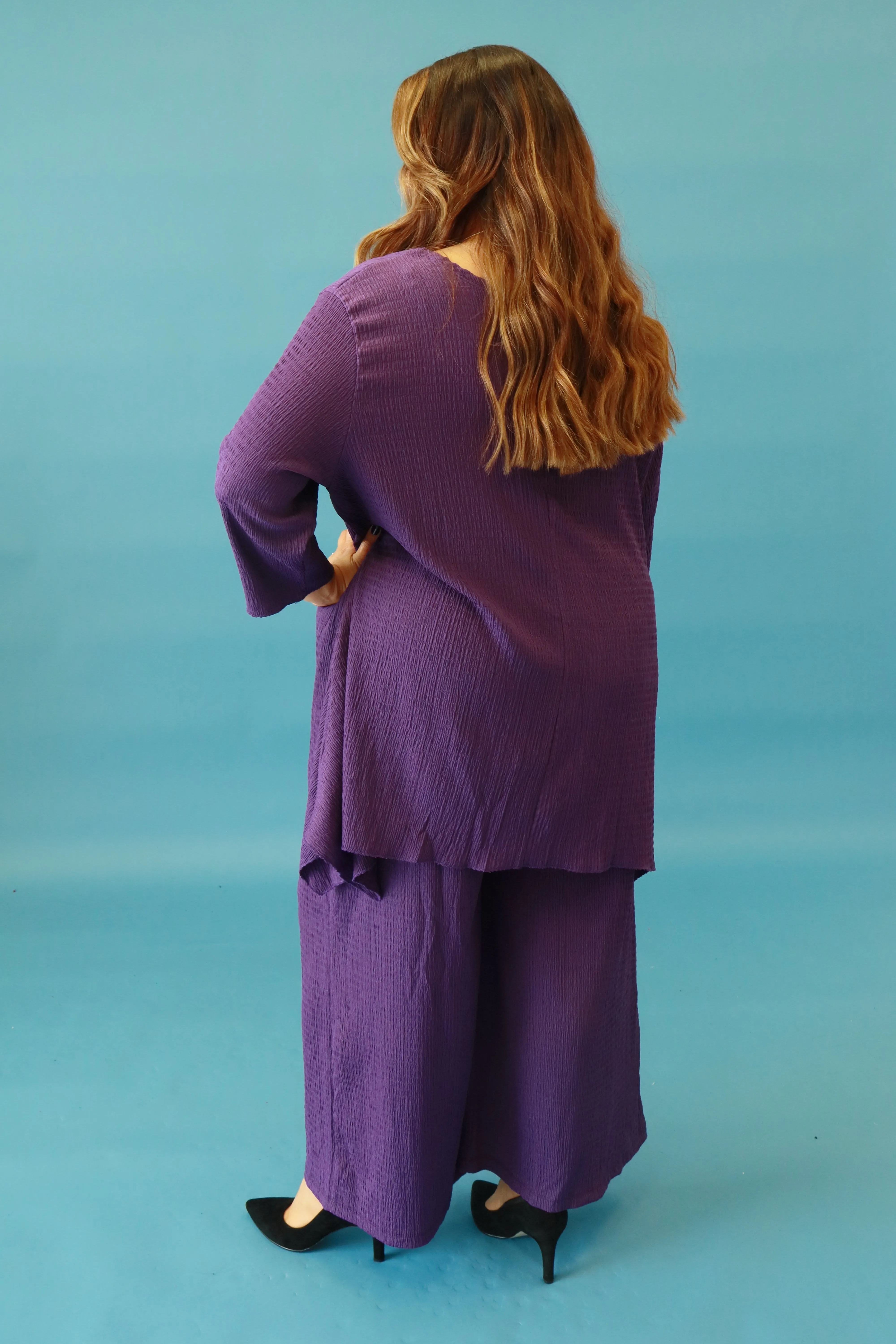 Lily Crepe Co-Ord in Purple