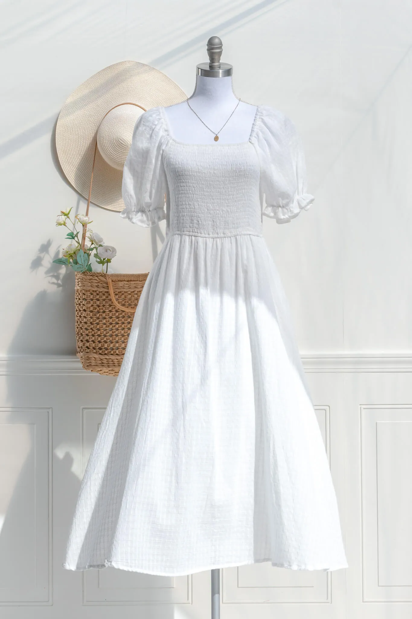 Lily of the Valley Dress - White