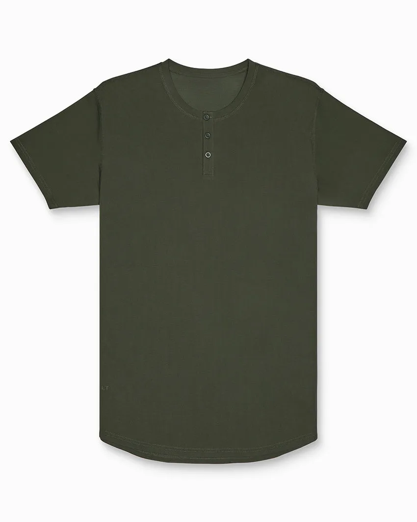 Limitless Short Sleeve Henley Drop-Cut