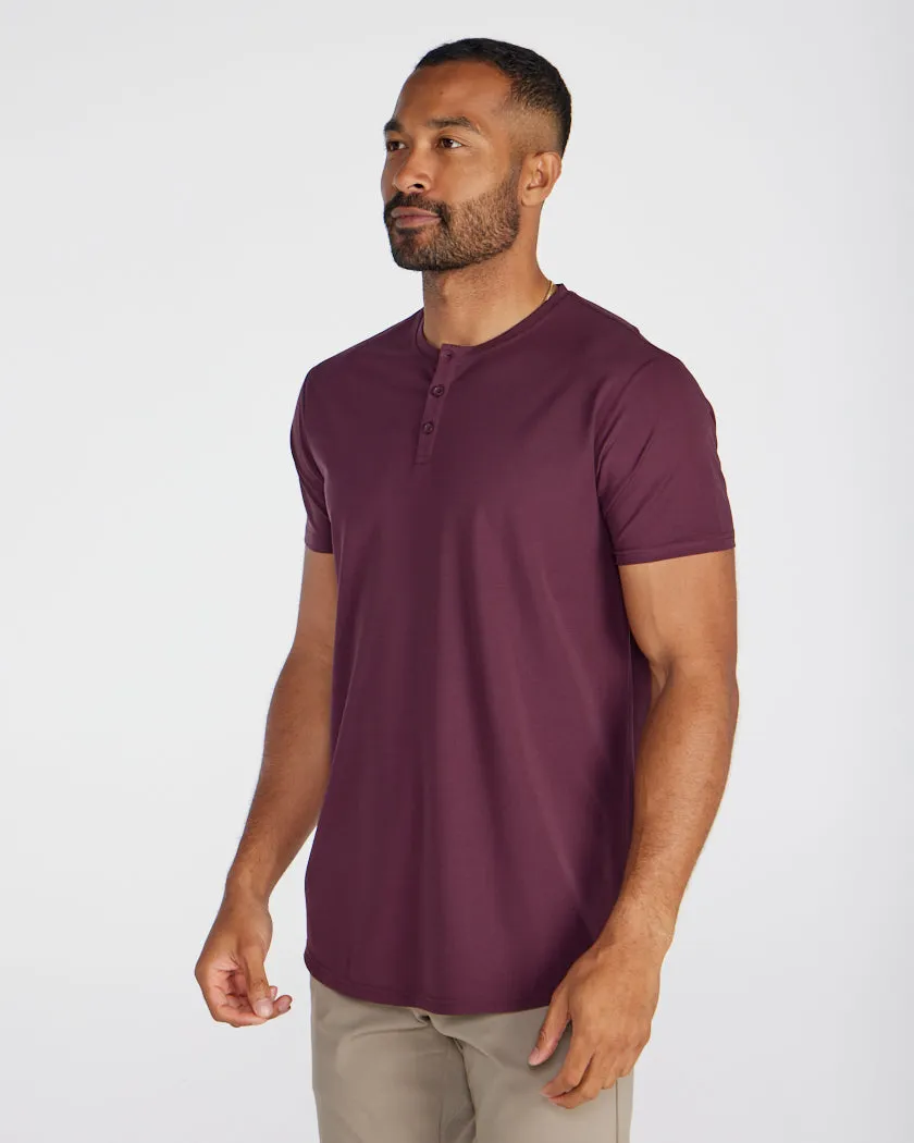 Limitless Short Sleeve Henley Drop-Cut