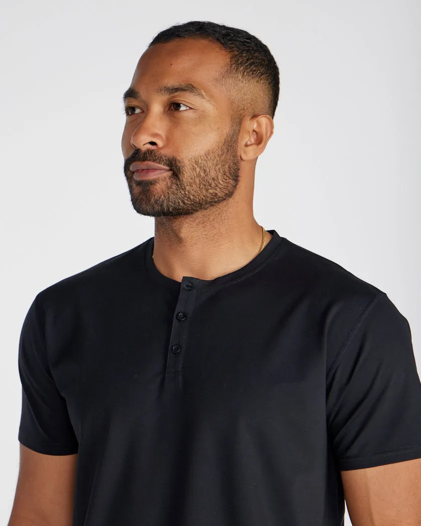 Limitless Short Sleeve Henley Drop-Cut