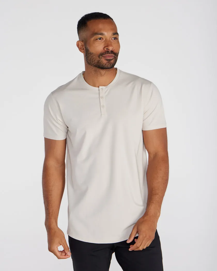 Limitless Short Sleeve Henley Drop-Cut