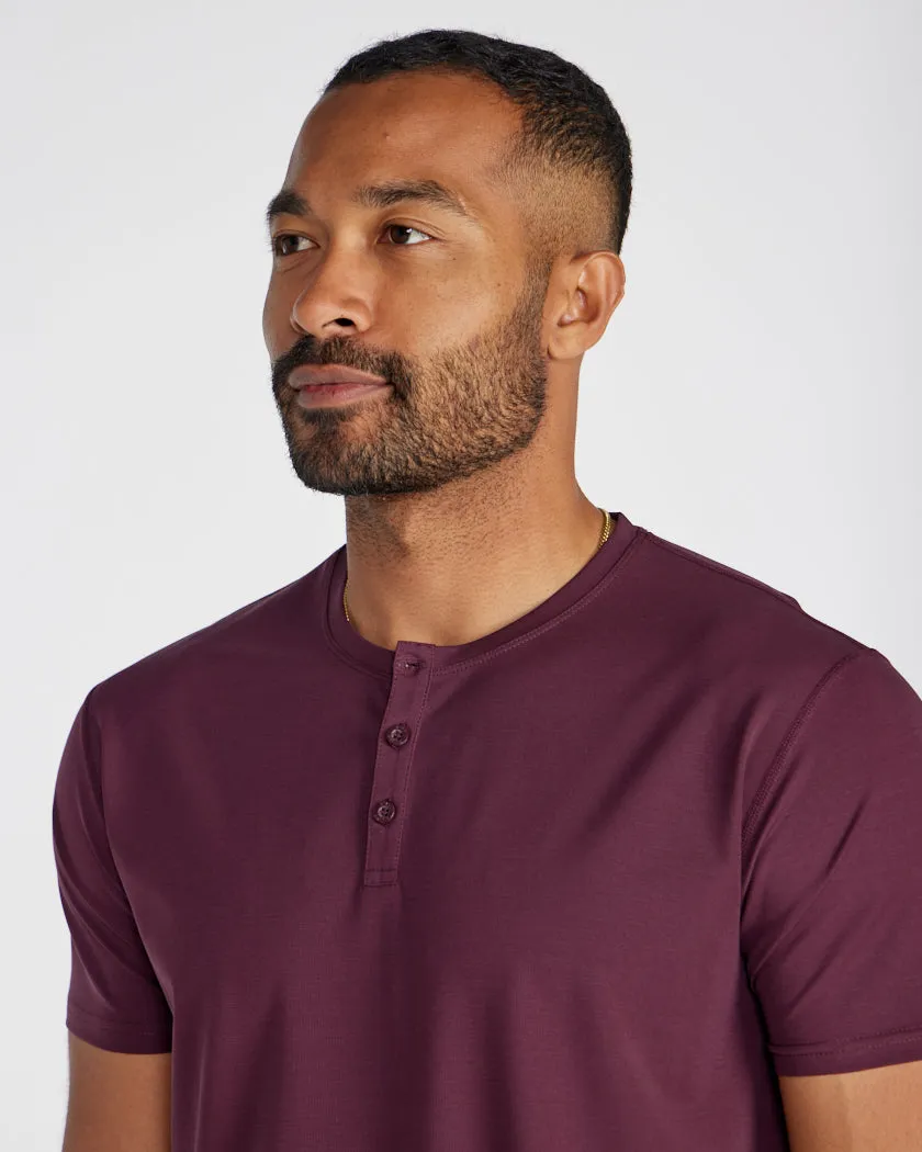 Limitless Short Sleeve Henley Drop-Cut