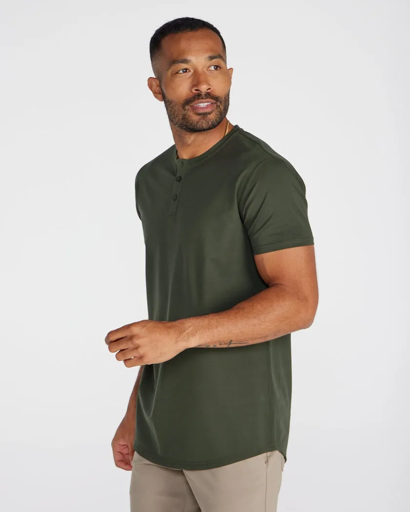 Limitless Short Sleeve Henley Drop-Cut