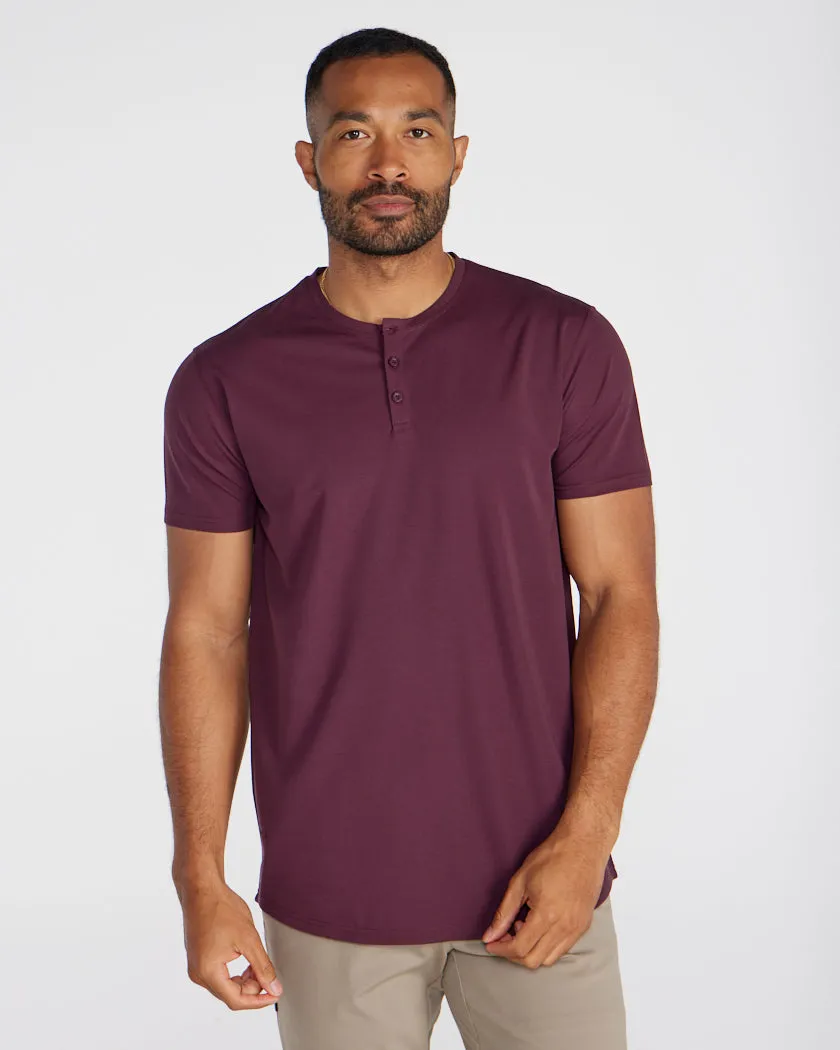 Limitless Short Sleeve Henley Drop-Cut