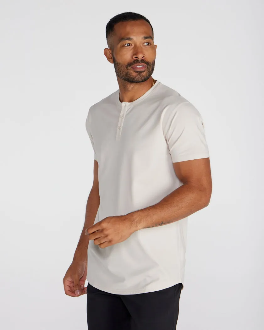 Limitless Short Sleeve Henley Drop-Cut