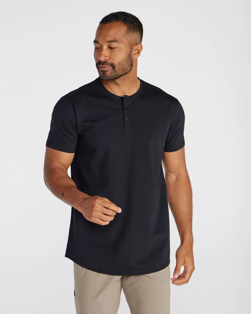 Limitless Short Sleeve Henley Drop-Cut