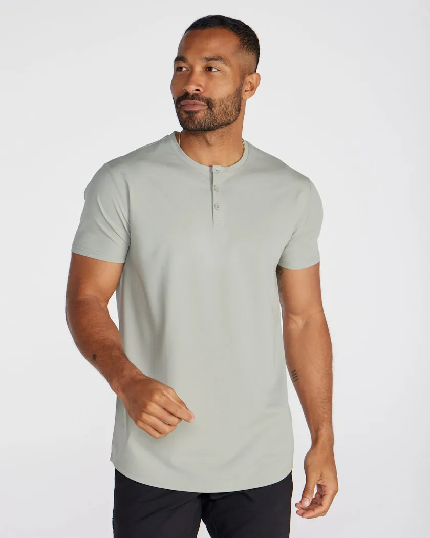 Limitless Short Sleeve Henley Drop-Cut