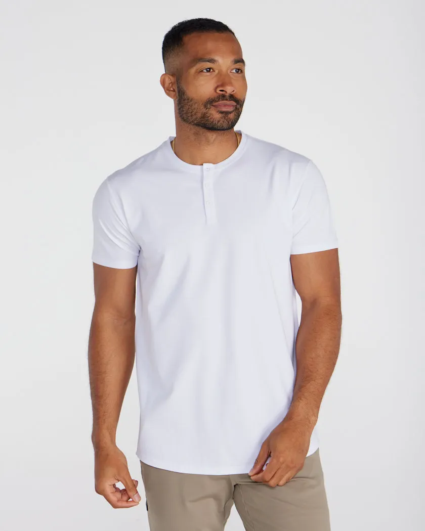 Limitless Short Sleeve Henley Drop-Cut