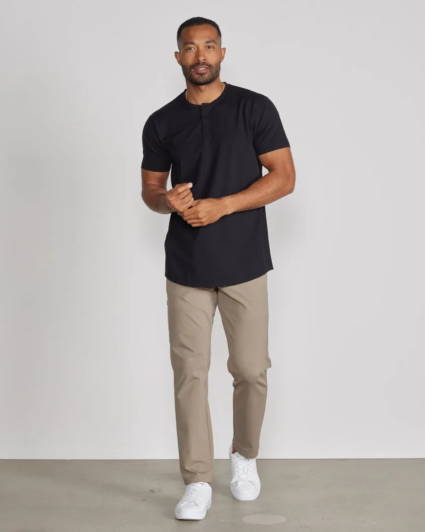 Limitless Short Sleeve Henley Drop-Cut