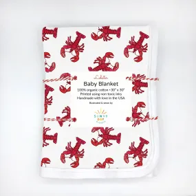 Lobster Baby Receiving Blanket - Organic Cotton