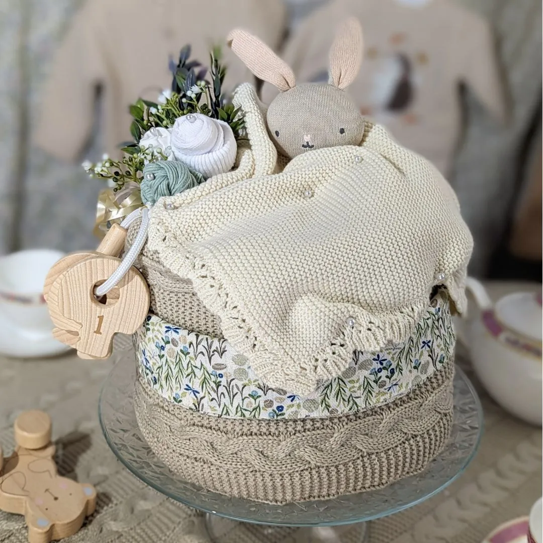 Luxury Baby Nappy Cake - Organic Riverbank