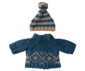 Maileg Knitted sweater and hat, Dad mouse