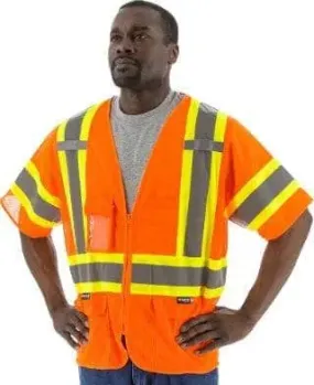 MAJESTIC - Hi Viz Class 3 Mesh Safety Vest w/zip