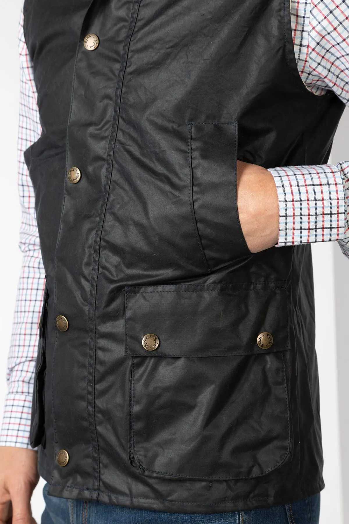 Men's Cotton Lined Wax Waistcoat - Richmond