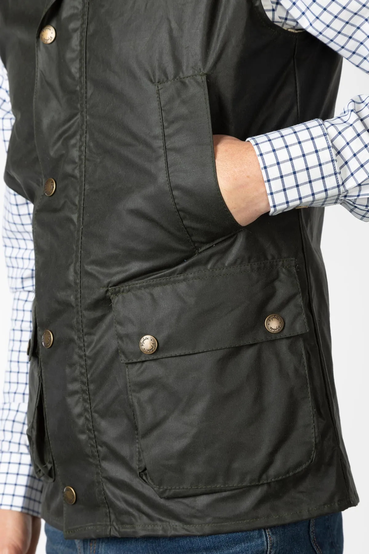 Men's Cotton Lined Wax Waistcoat - Richmond