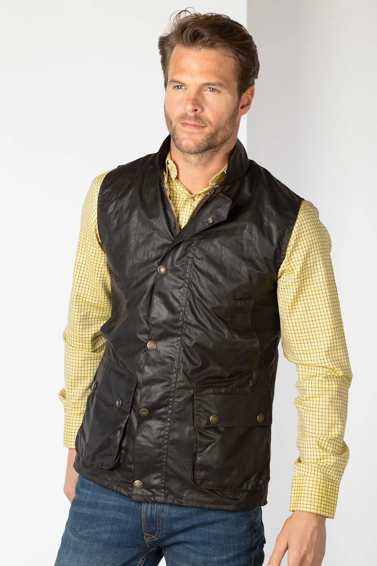 Men's Cotton Lined Wax Waistcoat - Richmond