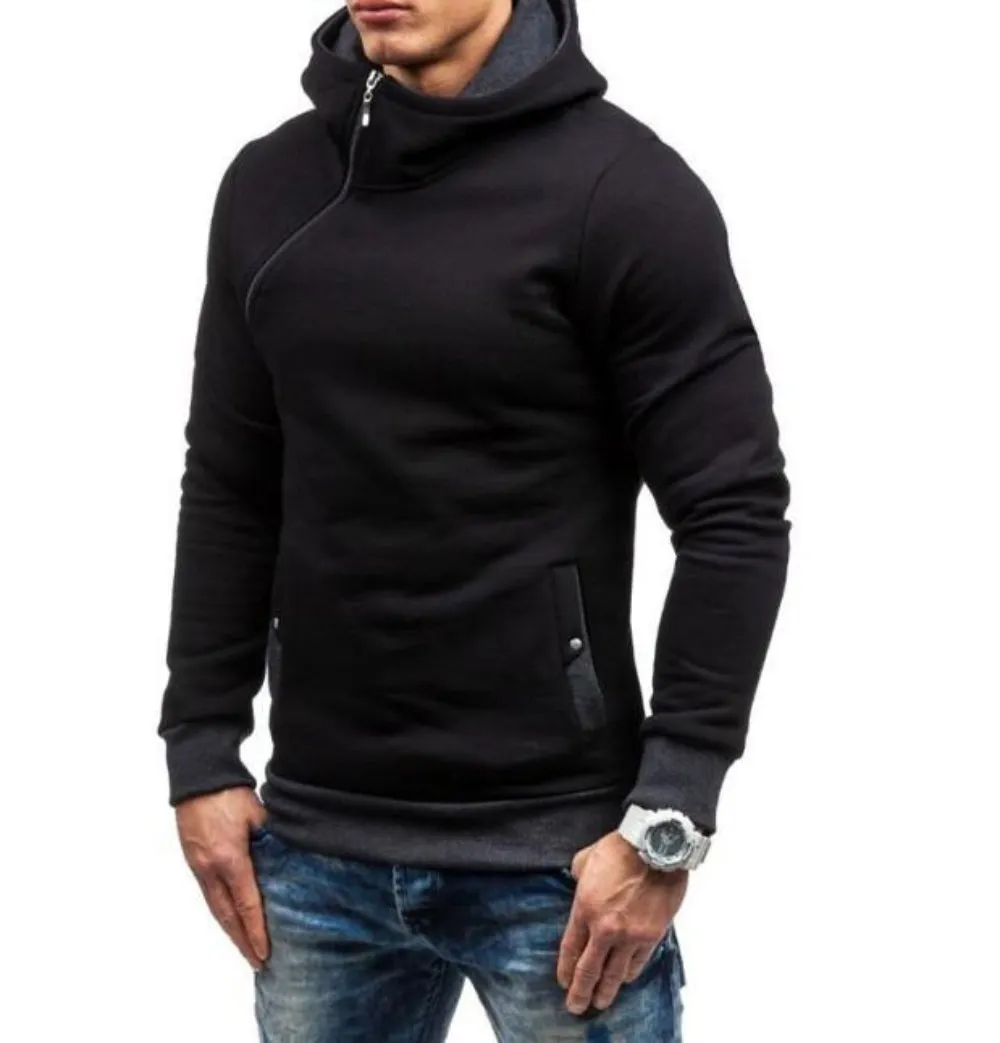 Mens Zipper Pullover Hoodie