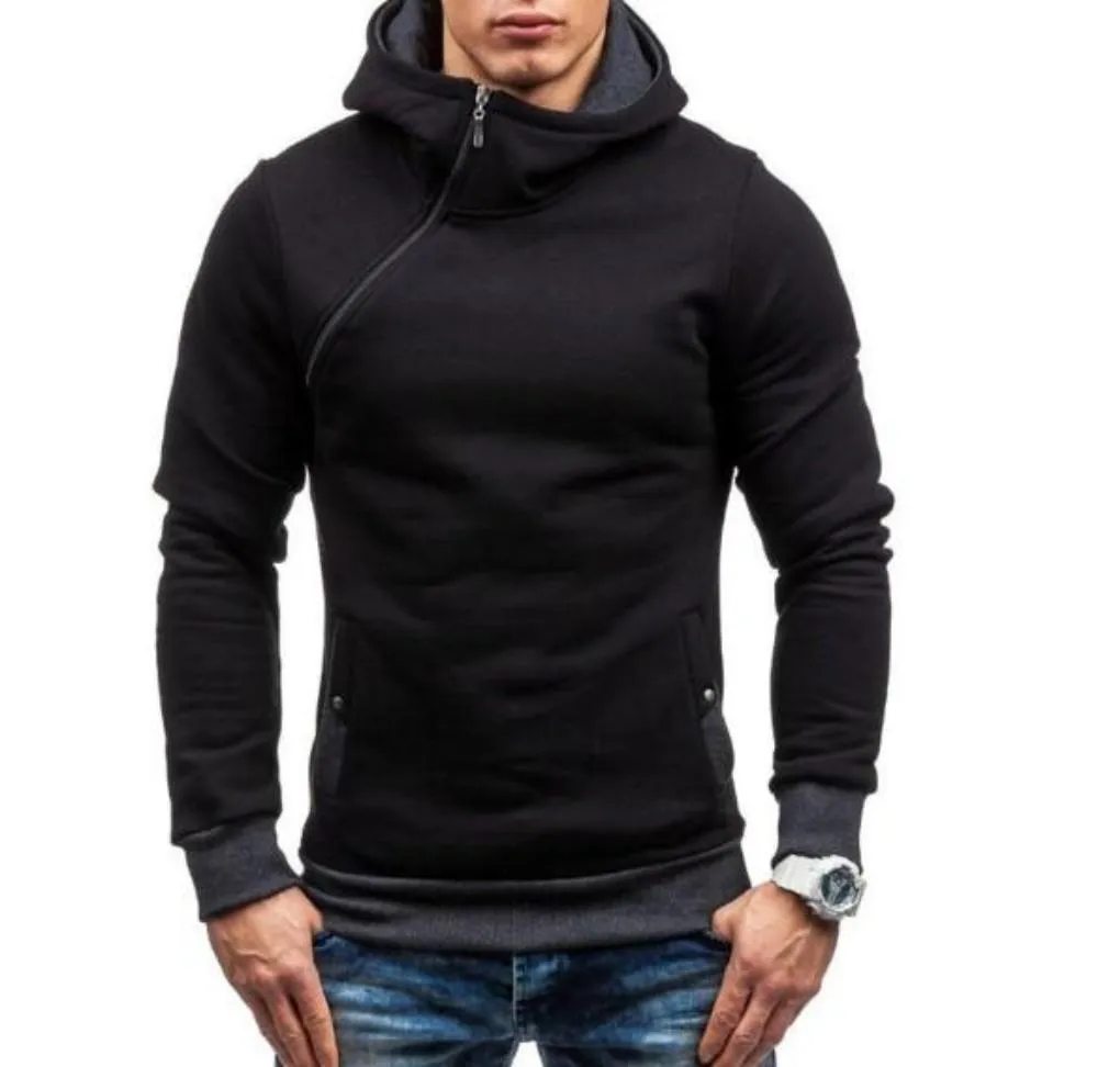 Mens Zipper Pullover Hoodie