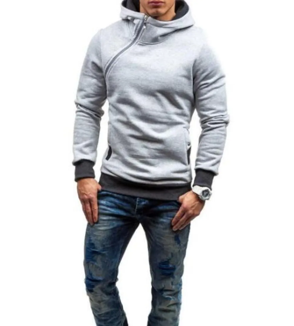 Mens Zipper Pullover Hoodie