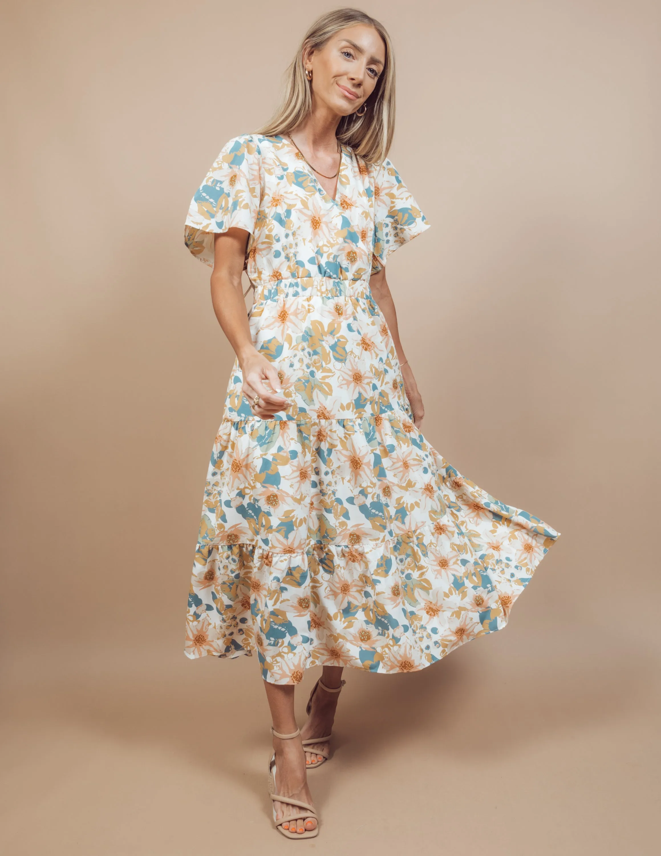 Meredith Floral Midi Dress