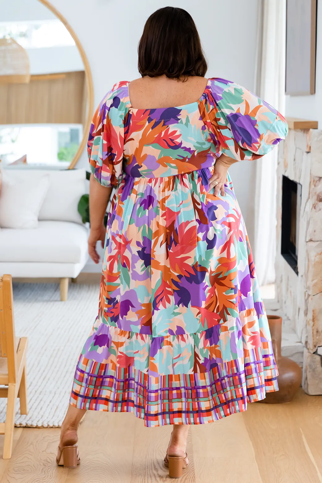 Mikayla Midi Dress Phoenix Print Multi