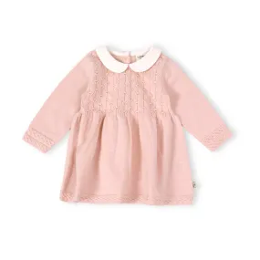 Milan Peter Pan Tulip Knit Baby Sweater Dress (Organic)