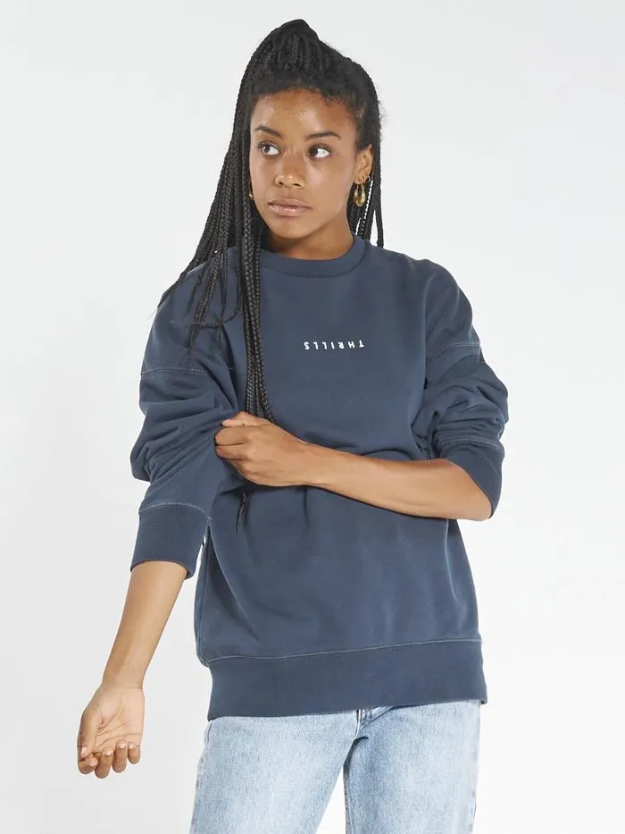 Minimal Thrills Slouch Crew - Ink Navy