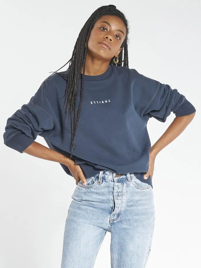 Minimal Thrills Slouch Crew - Ink Navy